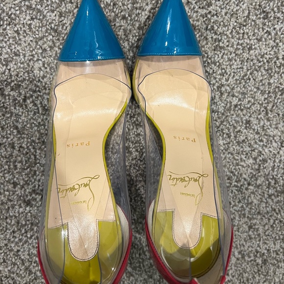 Christian Louboutin debout 100 PVC Riviera - Picture 4 of 6